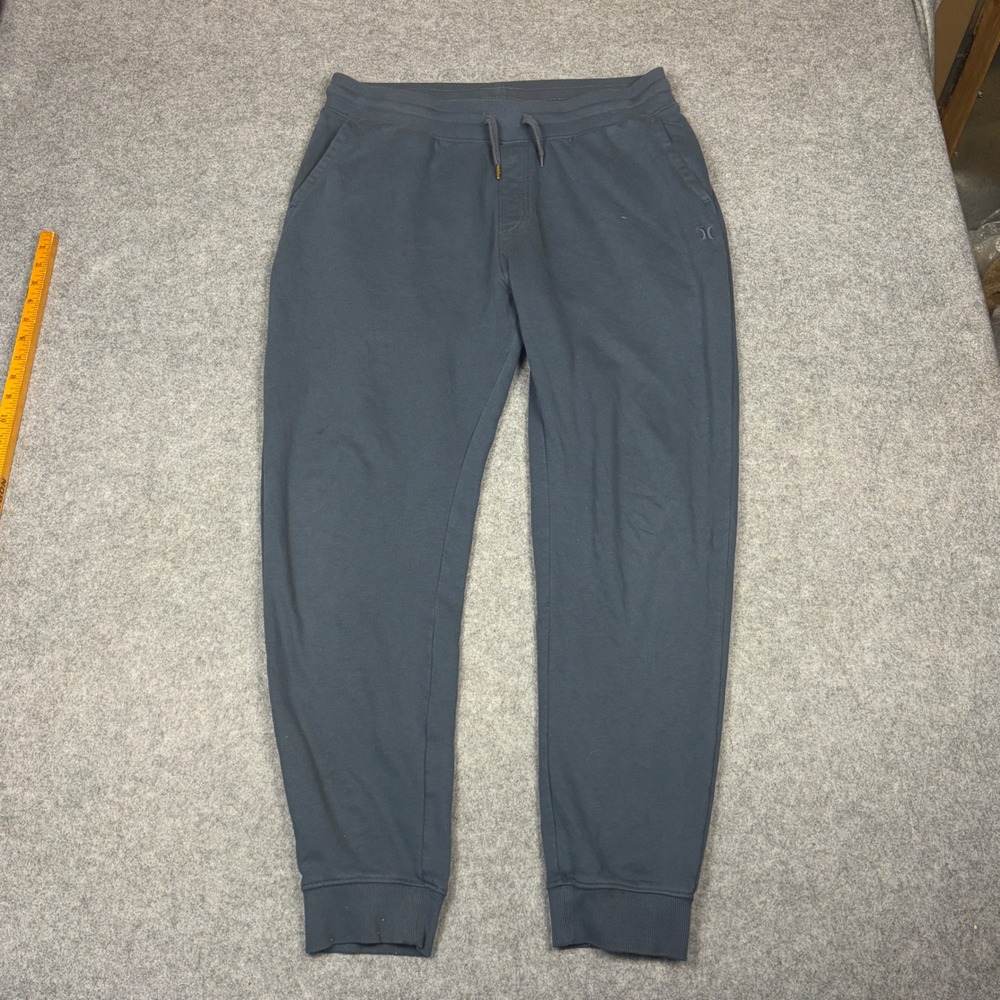 Hurley Mens XL Jogger Sweatpants Gray Fleece Lined Drawstring Casual Lounge Pant
